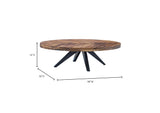 TL-1020-14 Parq Oval Coffee Table Amber