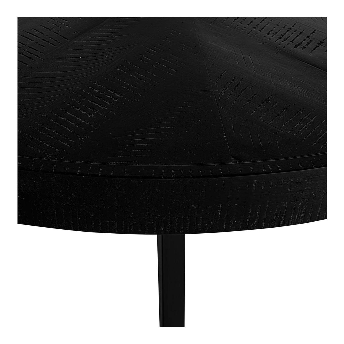 TL-1029-02 Parq 60 Inch Round Dining Table Black