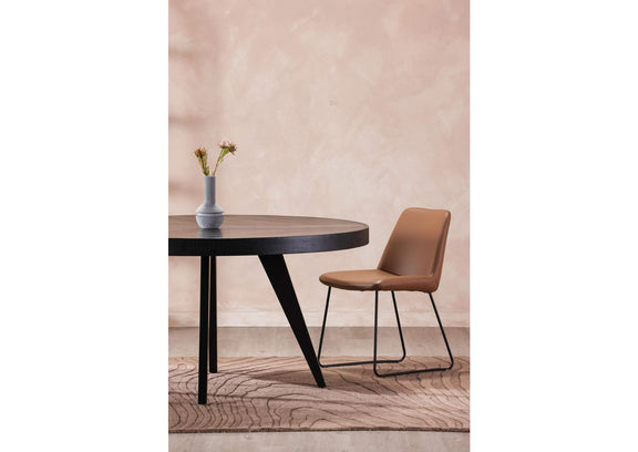 TL-1029-02 Parq 60 Inch Round Dining Table Black