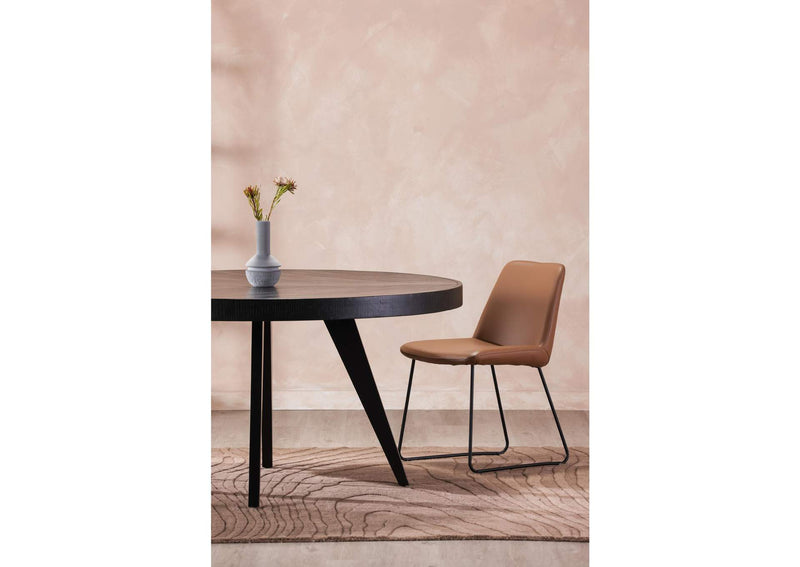 TL-1029-02 Parq 60 Inch Round Dining Table Black