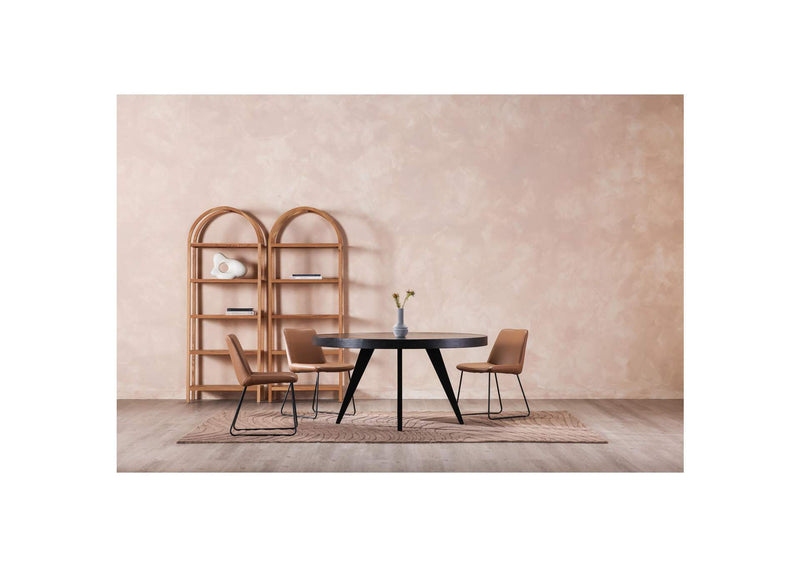 TL-1029-02 Parq 60 Inch Round Dining Table Black