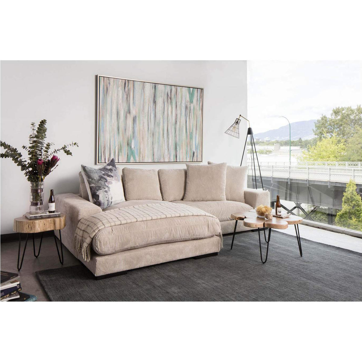TN-1004-14-0 Plunge Sectional Cappuccino