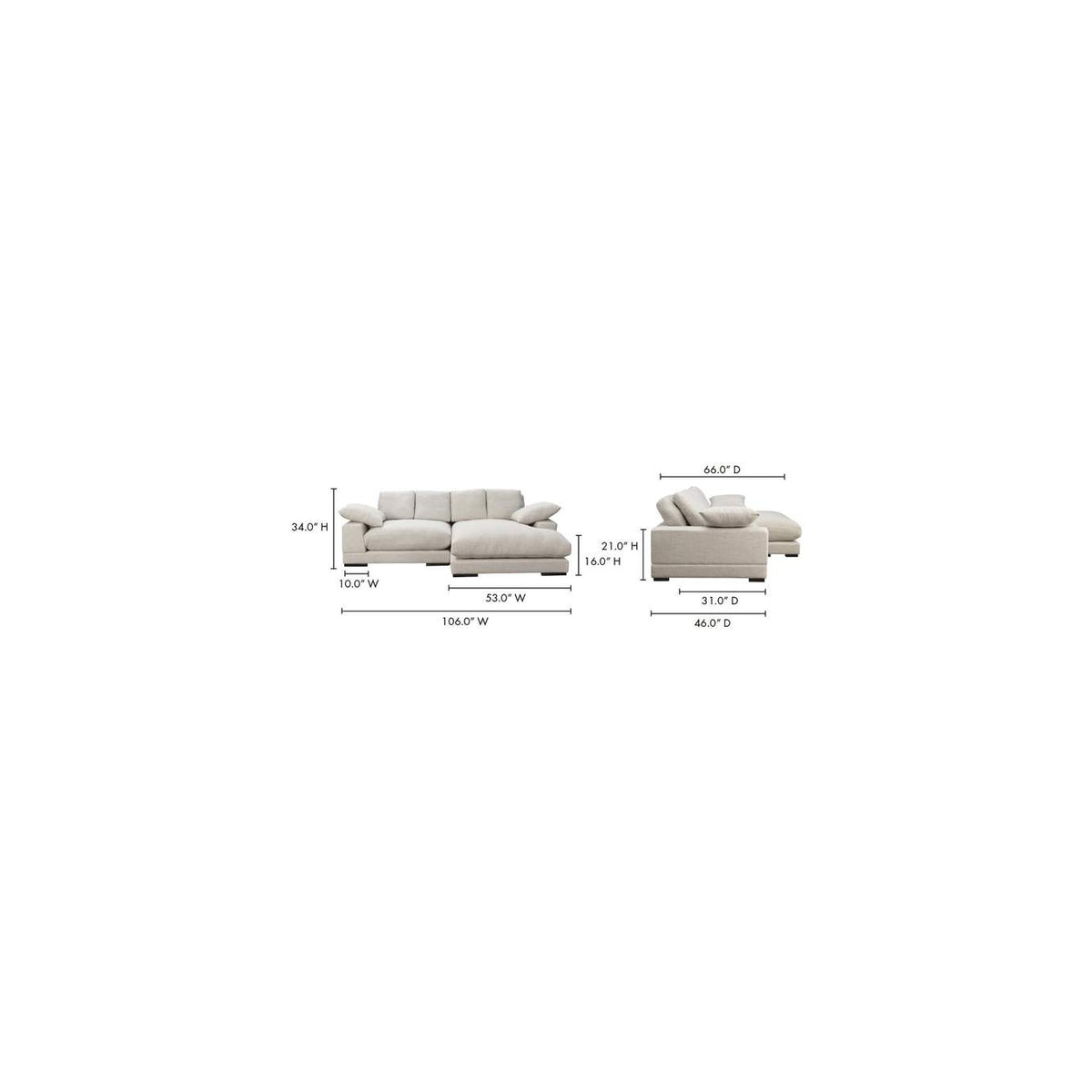 TN-1004-21-0 Plunge Sectional Sahara