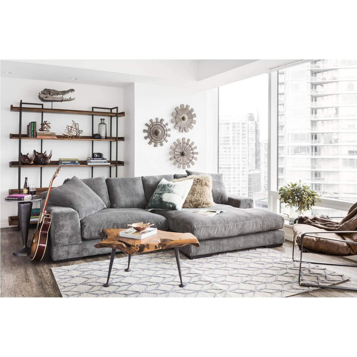 TN-1004-25-0 Plunge Sectional Charcoal