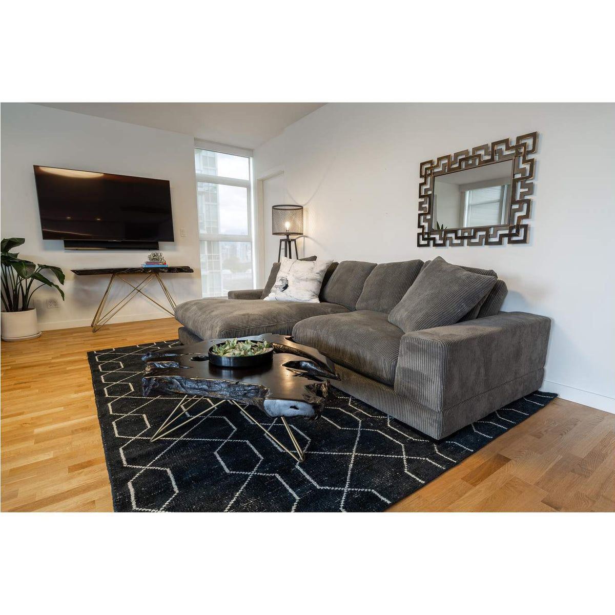 TN-1004-25-0 Plunge Sectional Charcoal