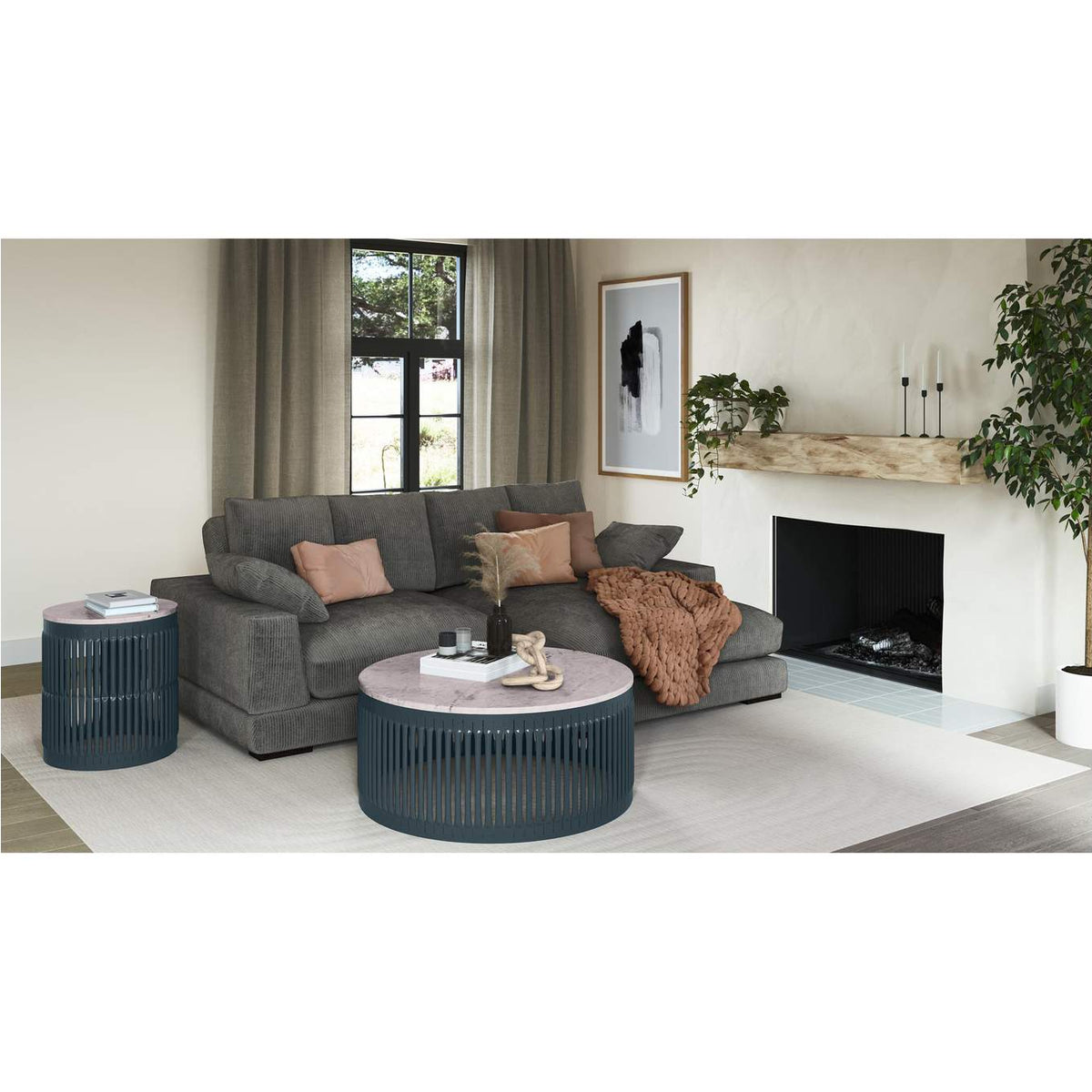 TN-1004-25-0 Plunge Sectional Charcoal