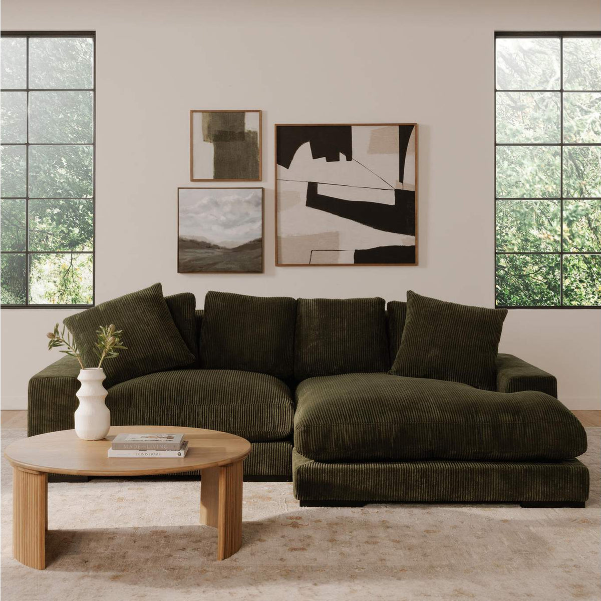 TN-1014-27-0 Plunge Sectional Dark Green