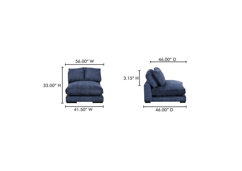 TN-1028-46 Plunge Slipper Chair Navy