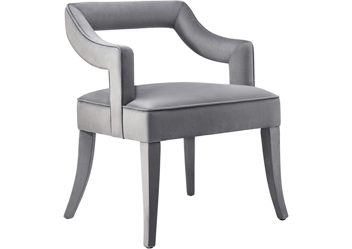 TOV-A210 Tiffany Grey Velvet Chair