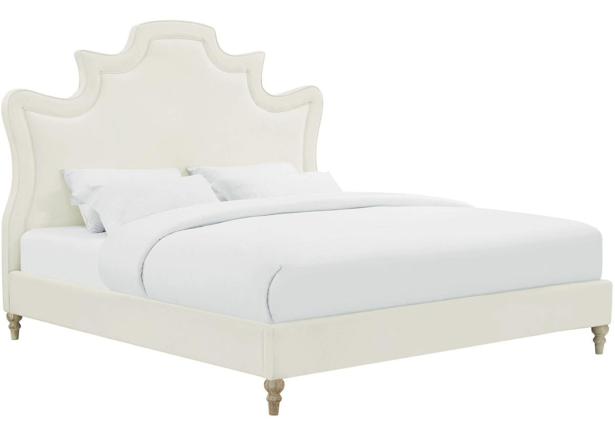 TOV-B104 Serenity Cream Velvet King Bed