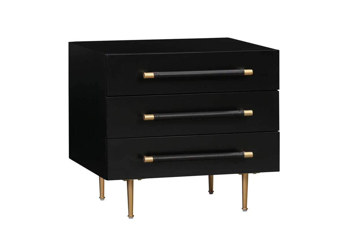 TOV-B44075 Trident Black Nightstand