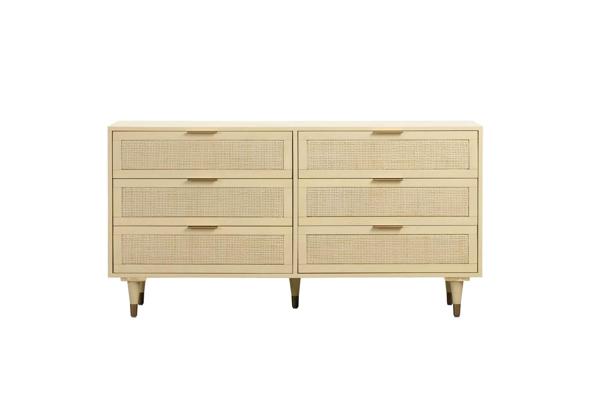 TOV-B44113 Sierra Buttermilk 6 Drawer Dresser