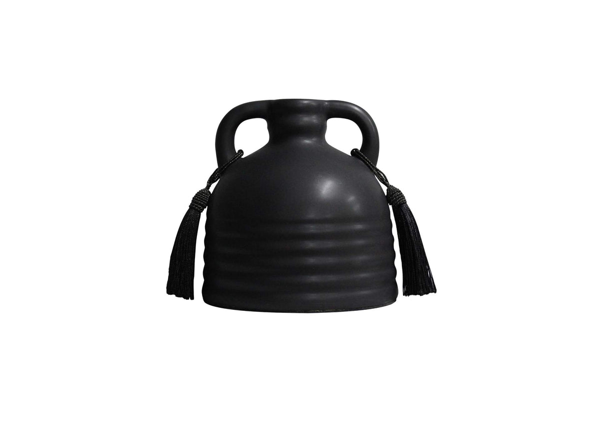 TOV-C68611 Adonis Black Ceramic Vase