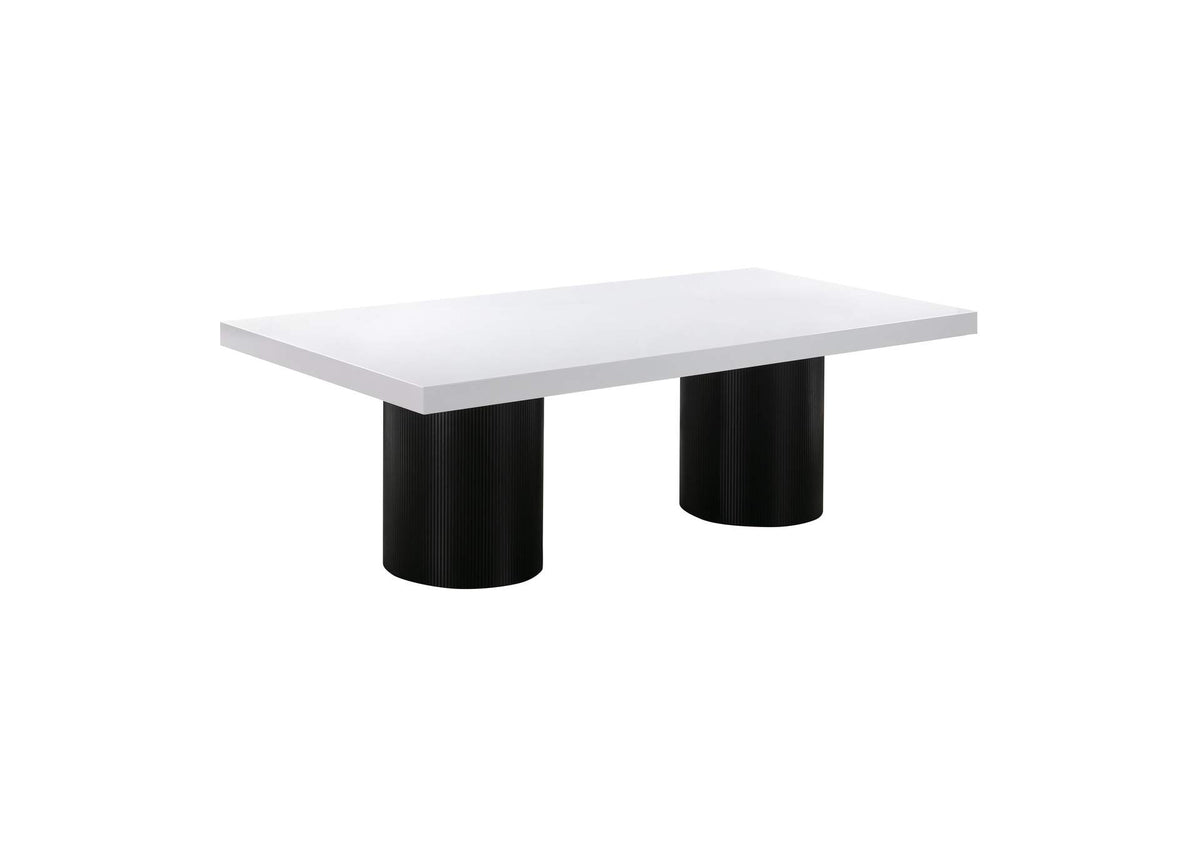 TOV-D44185 Nova White Lacquer Dining Table