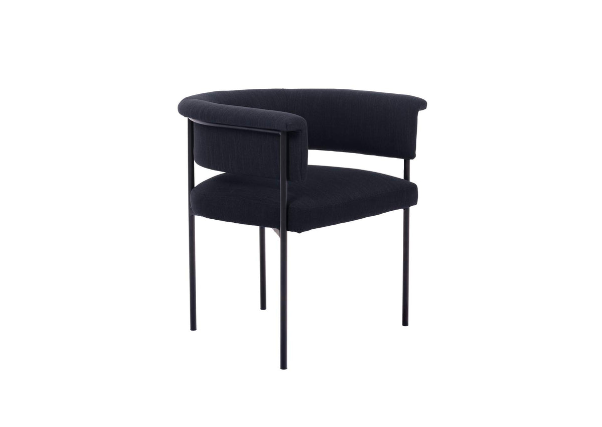 TOV-D54240 Taylor Black Performance Linen Dining Chair