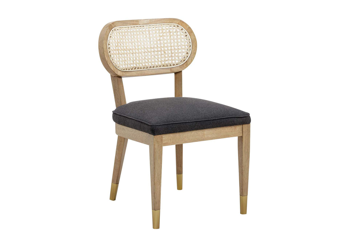 TOV-D54266 Cosette Black Performance Linen Dining Chair