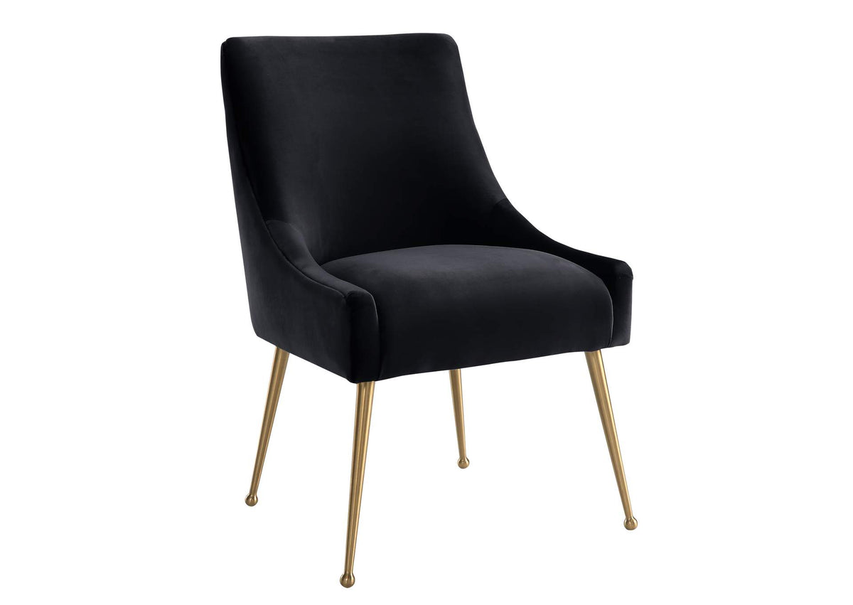 TOV-D6179 Beatrix Black Velvet Side Chair