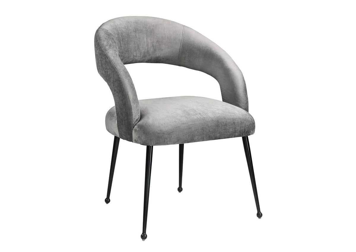 TOV-D6189 Rocco Slub Grey Dining Chair