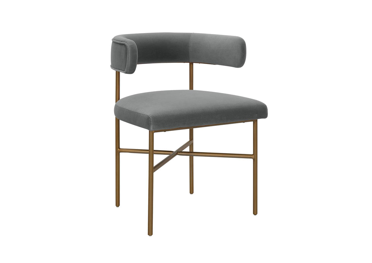 TOV-D6434 Kim Velvet Chair in Grey
