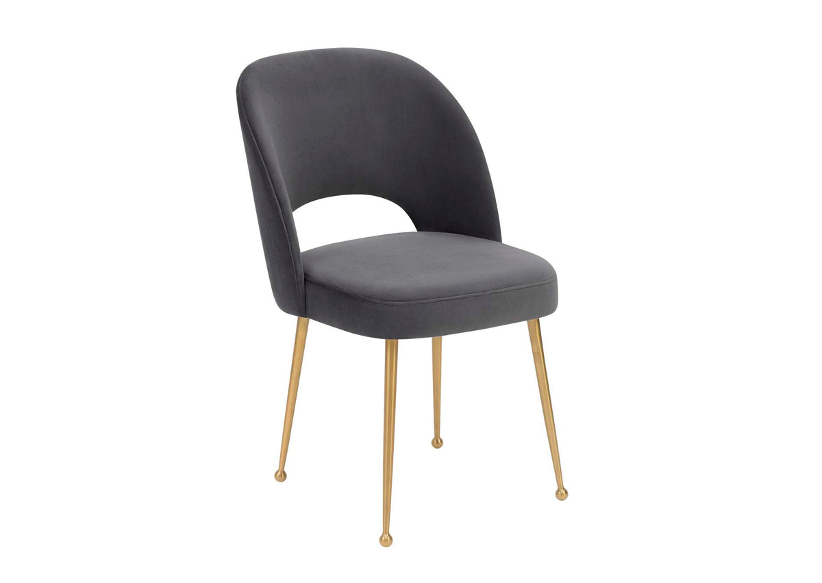 TOV-D67 Swell Dark Grey Velvet Chair