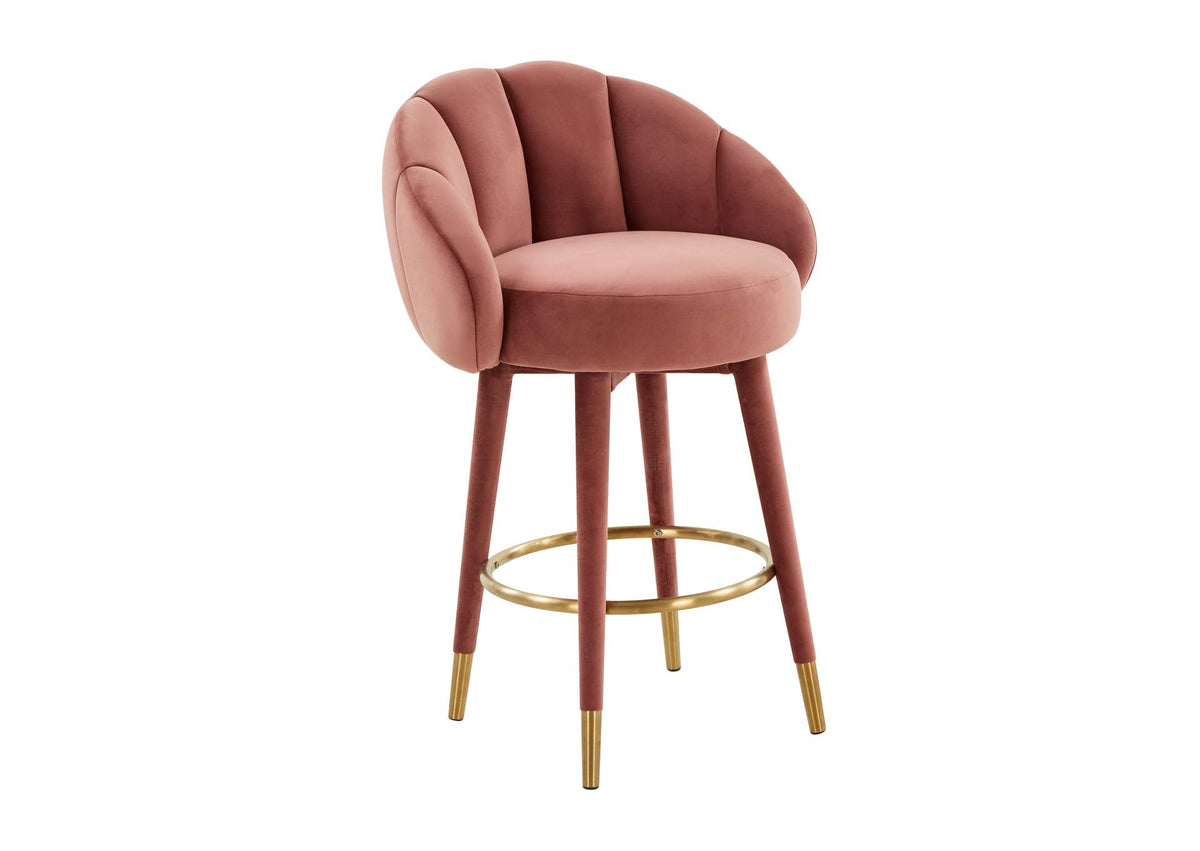 TOV-D68239 Myla Salmon Swivel Counter Stool