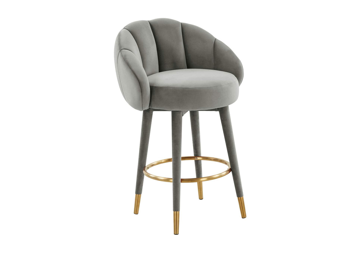TOV-D68241 Myla Light Grey Swivel Counter Stool