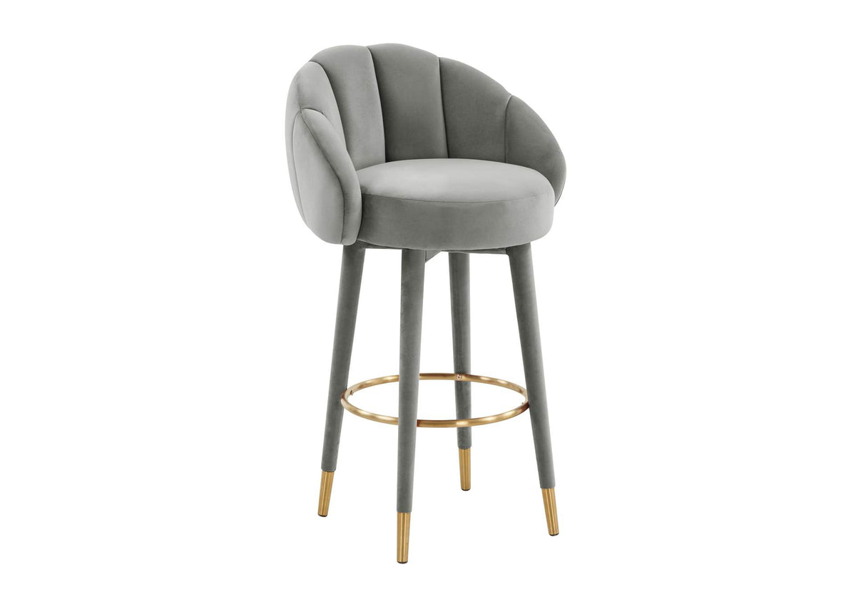 TOV-D68242 Myla Light Grey Swivel Bar Stool