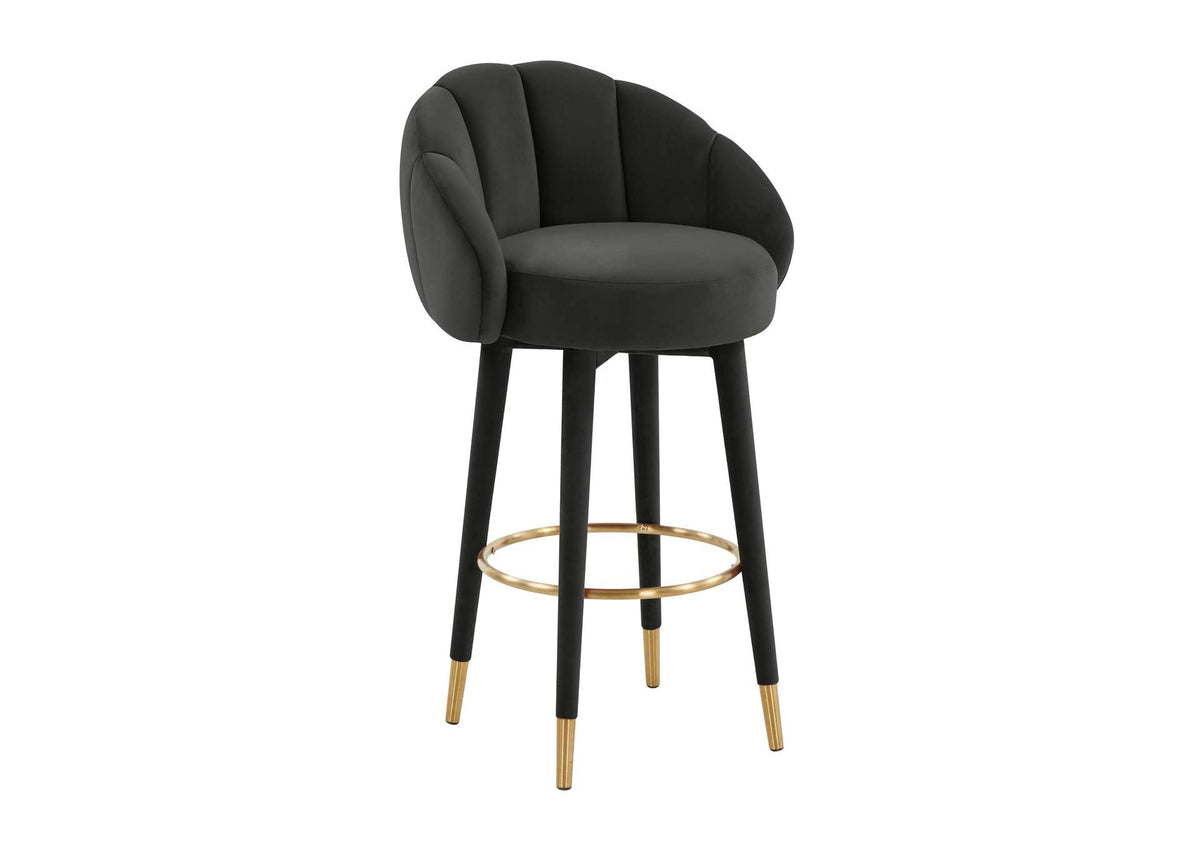 TOV-D68244 Myla Black Swivel Bar Stool