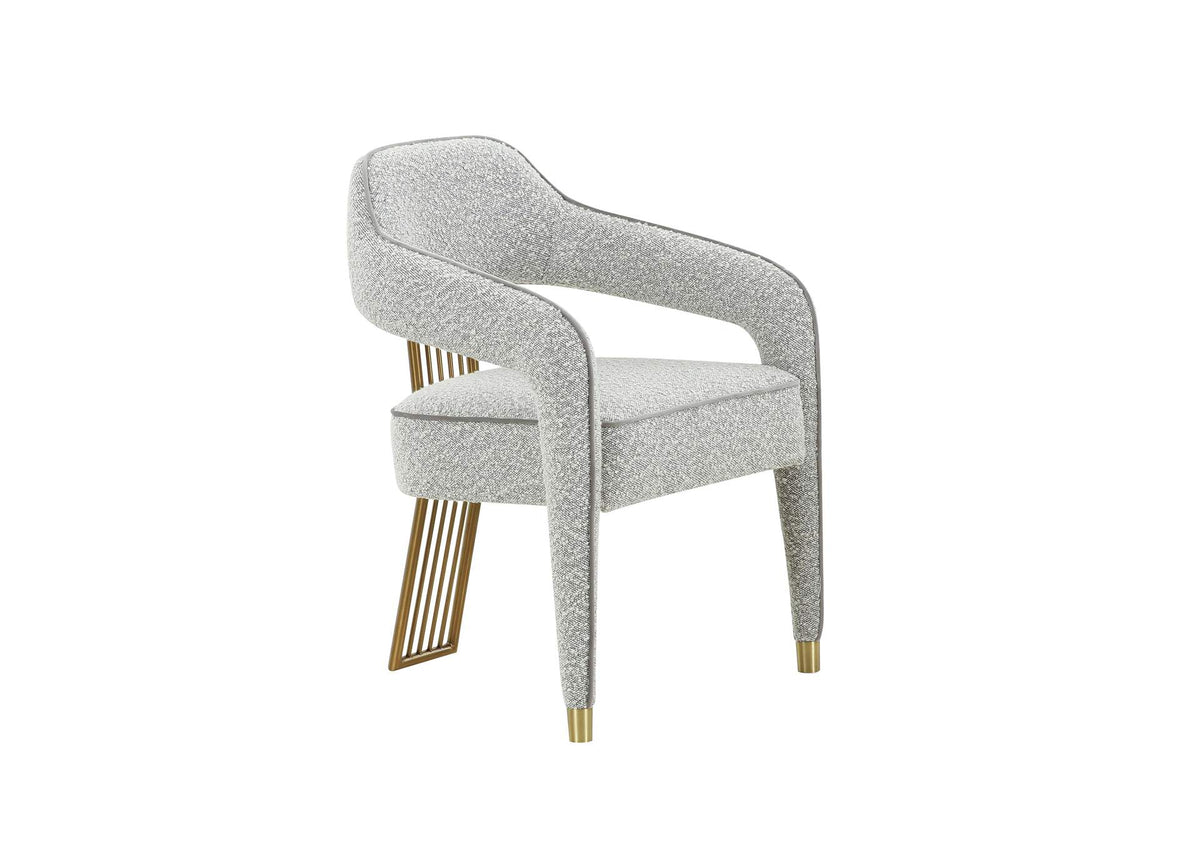 TOV-D68474 Corralis Speckled Grey Performance Boucle Dining Chair
