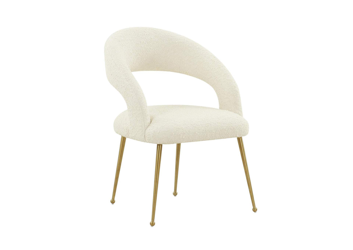 TOV-D68535 Rocco Cream Performance Boucle Dining Chair