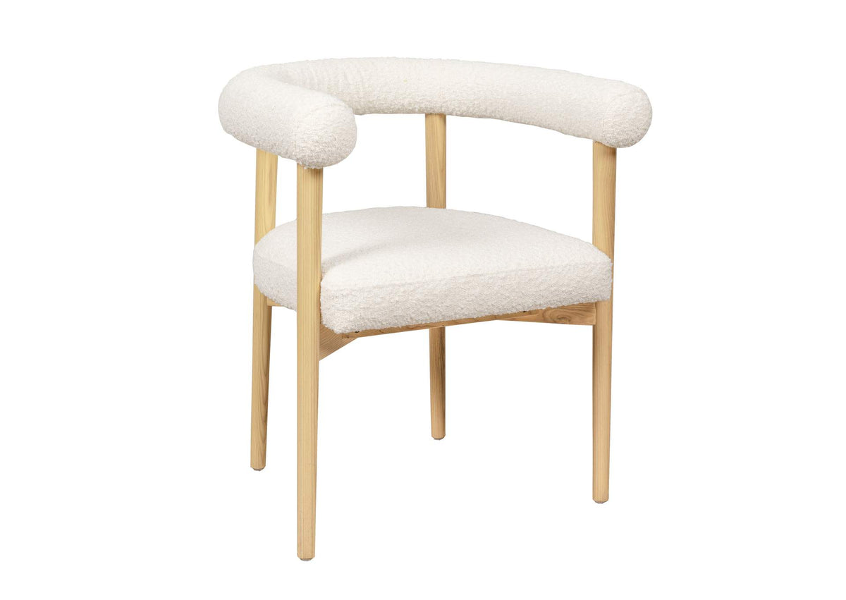 TOV-D68594 Spara Cream Performance Boucle Dining Chair