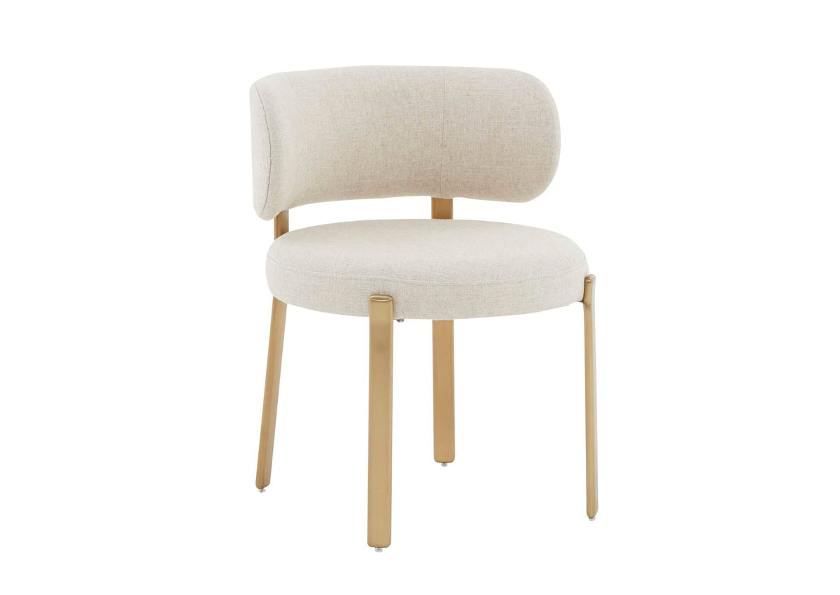 TOV-D68650 Margaret Cream Performance Linen Dining Chair