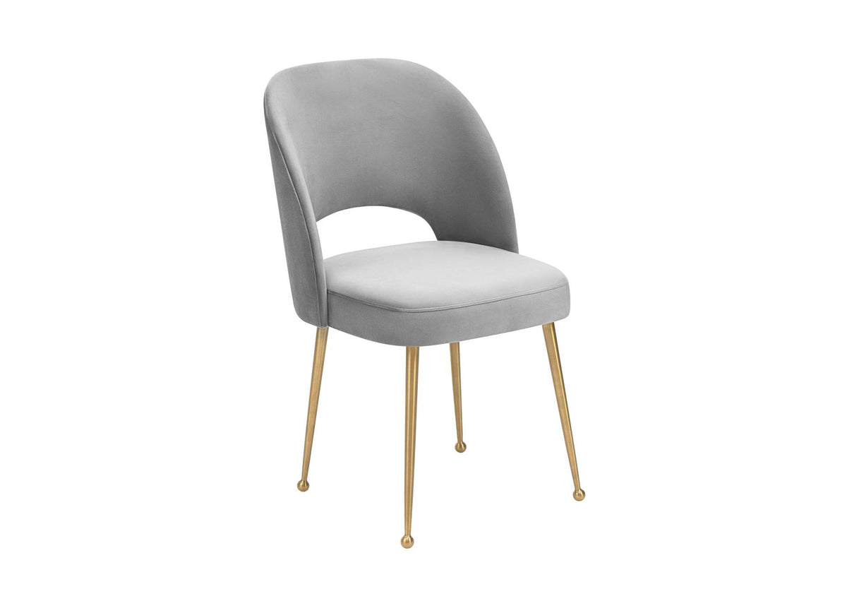 TOV-D68 Swell Light Grey Velvet Chair
