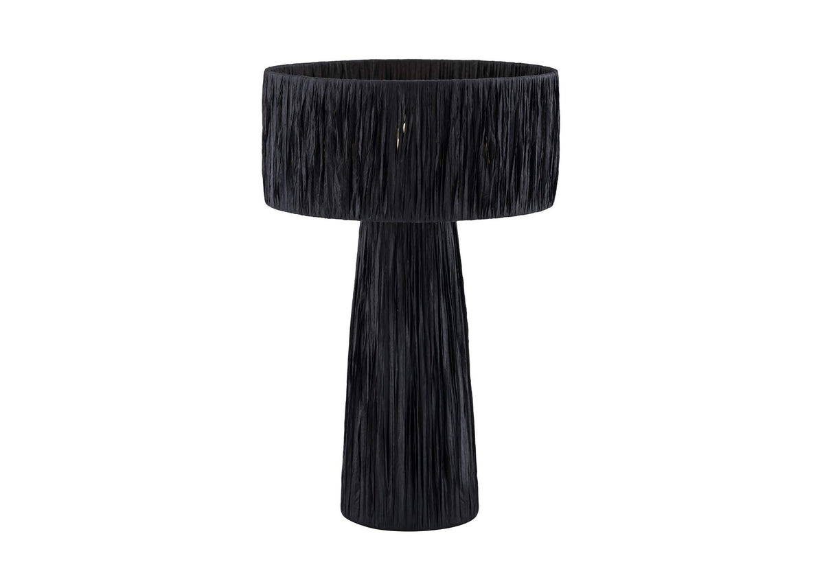 TOV-G18379 Shelby Raffia Black Table Lamp