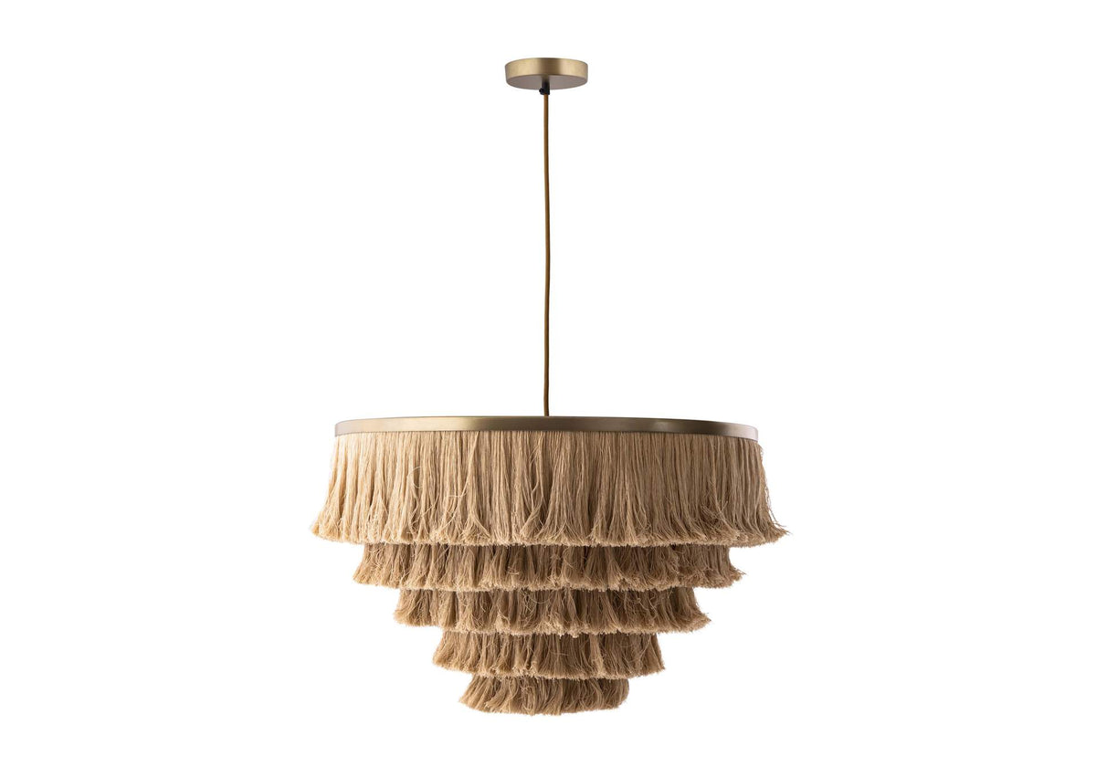 TOV-G18386 Sarai Natural Fringe Pendant