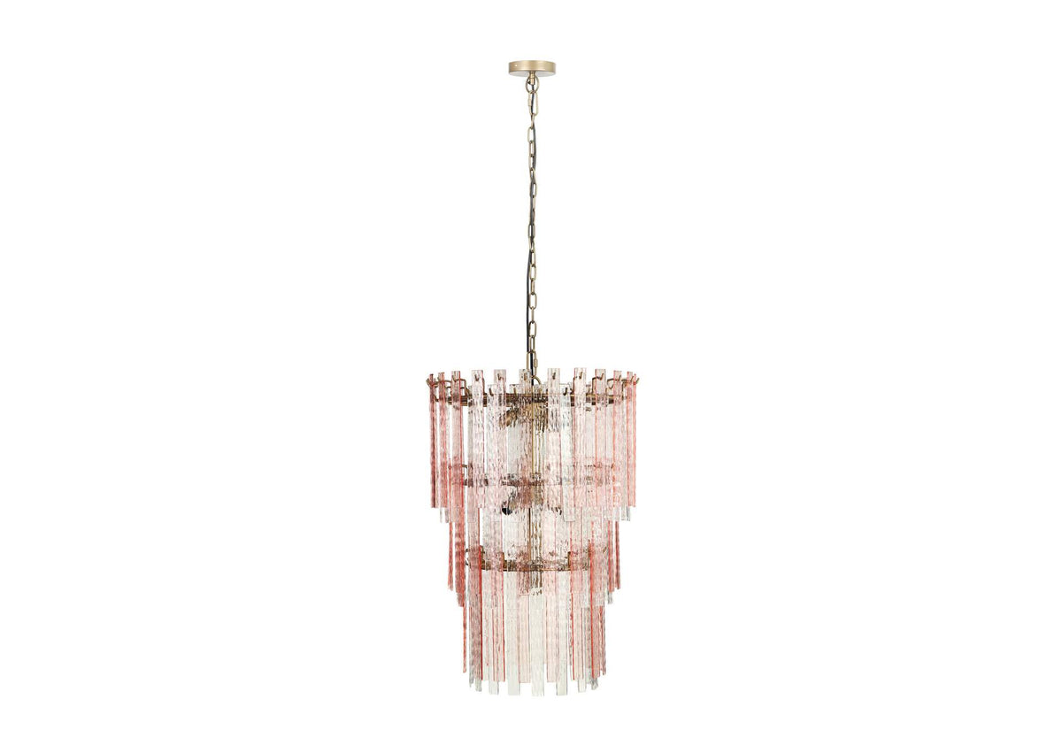 TOV-G18453 Hampshire Pink Acrylic 3 - Tier Chandelier