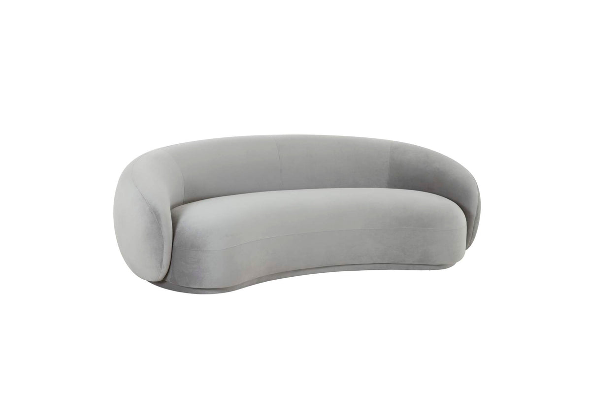 TOV-L44180 Kendall Light Grey Velvet Sofa