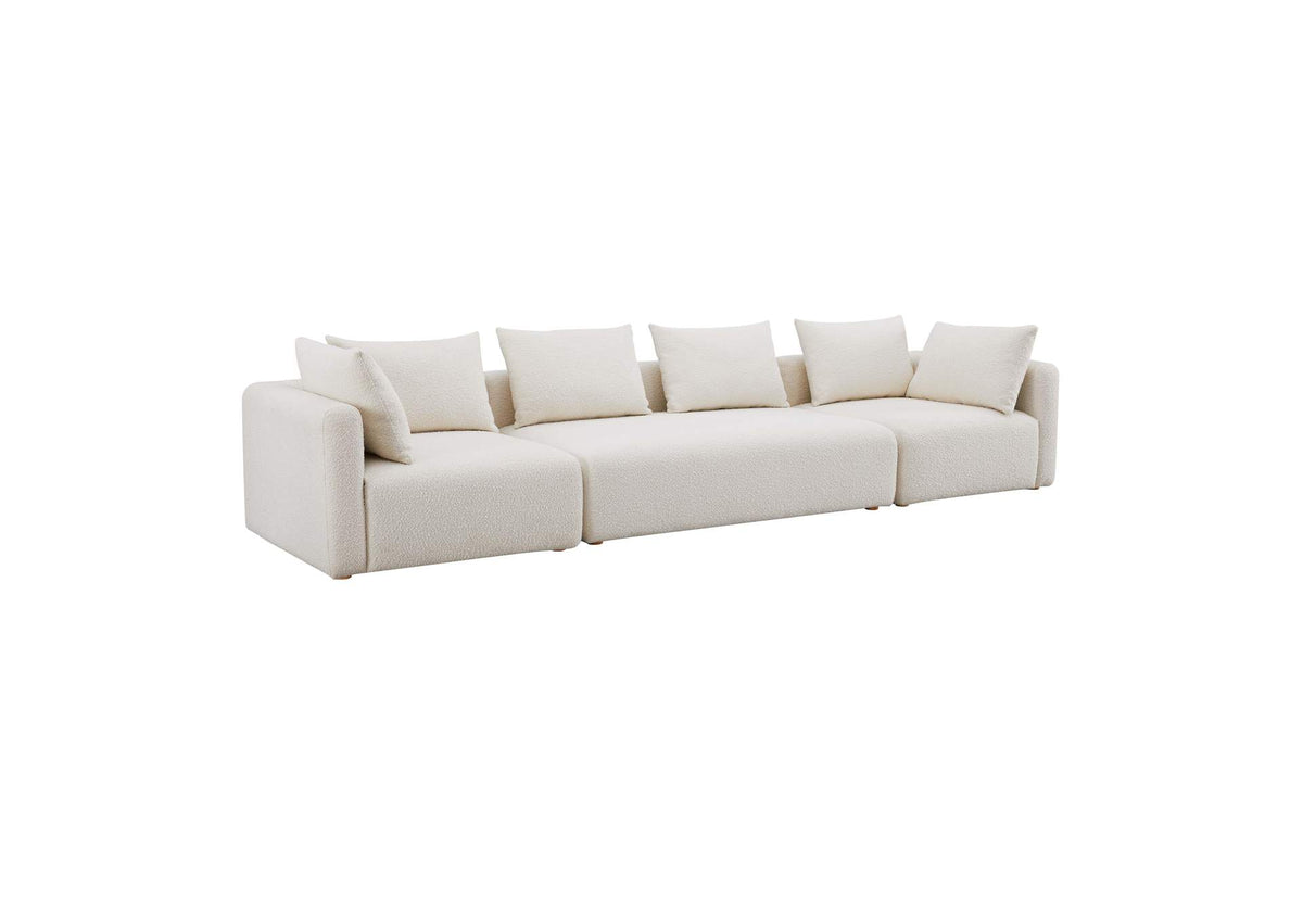 TOV-L68787-SO1 Hangover Cream Boucle 145 Inch Long Sofa