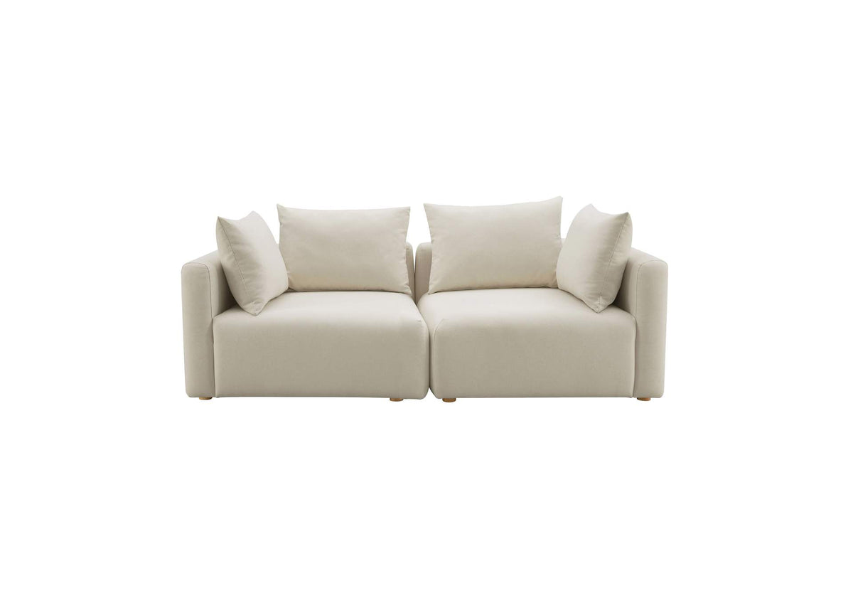TOV-L68788-LO Hangover Cream Performance Linen Loveseat