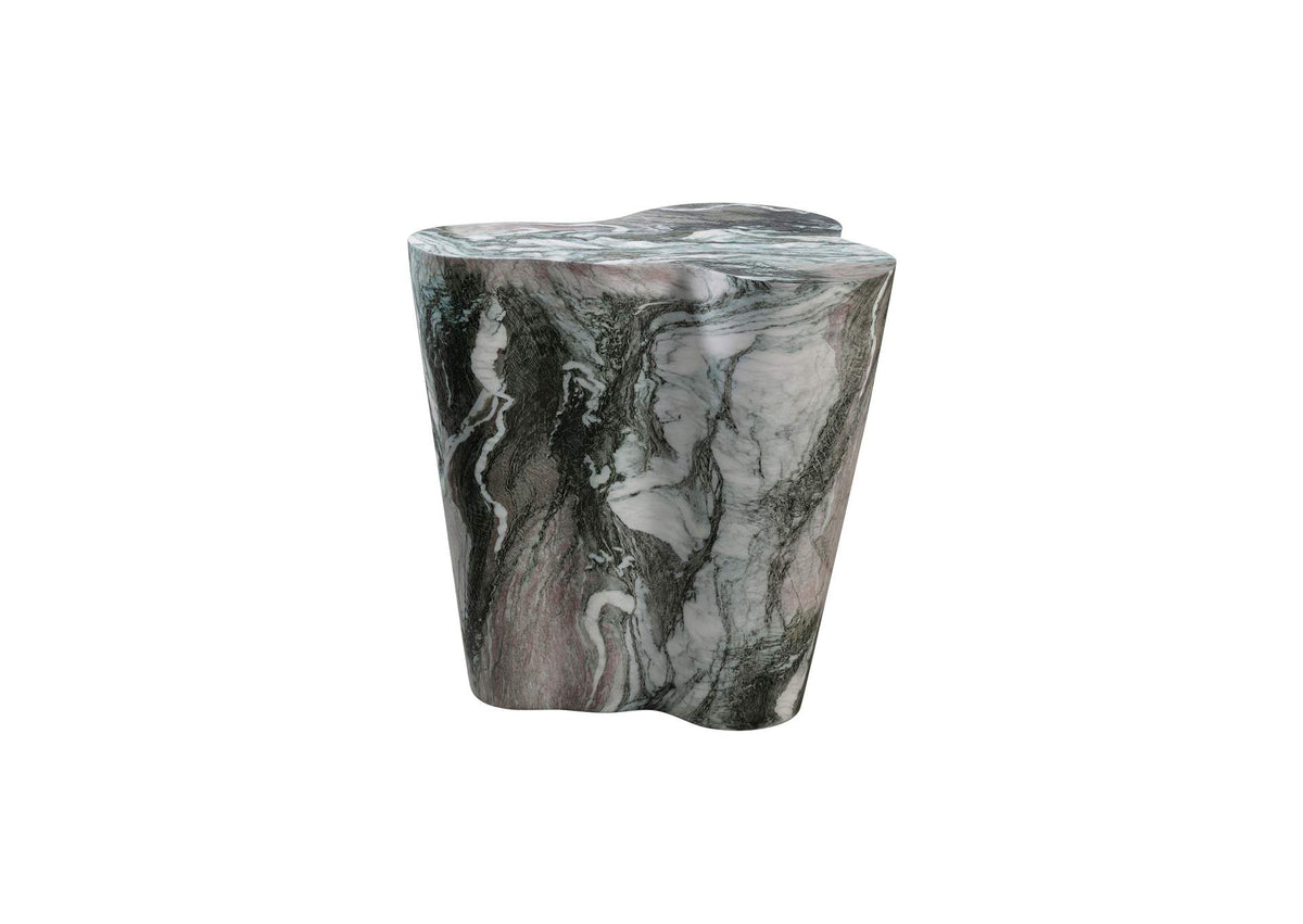 TOV-OC54213 Slab Grey - Blush Faux Marble Short Side Table