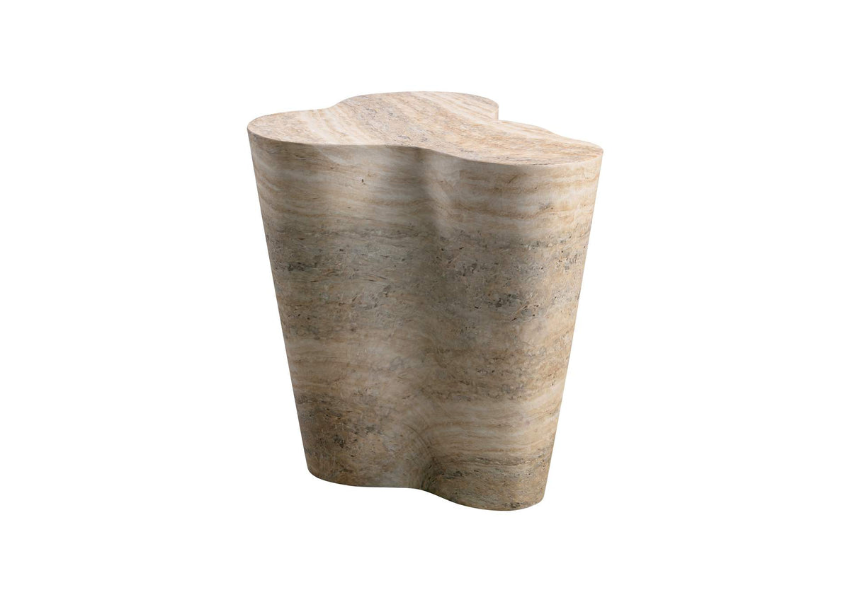 TOV-OC54215 Slab Faux Travertine Tall Side Table