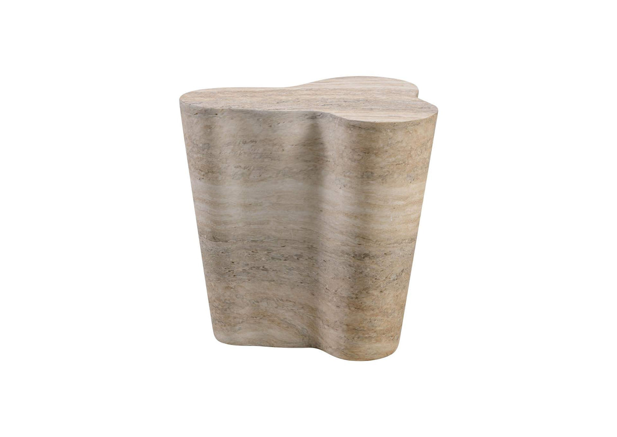 TOV-OC54216 Slab Faux Travertine Short Side Table