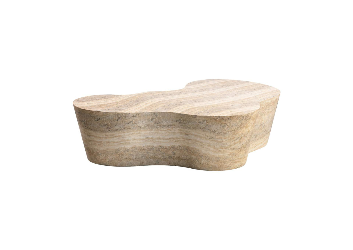 TOV-OC54217 Slab Faux Travertine Coffee Table