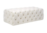 TOV-OC6314 Kaylee Cream Velvet Ottoman