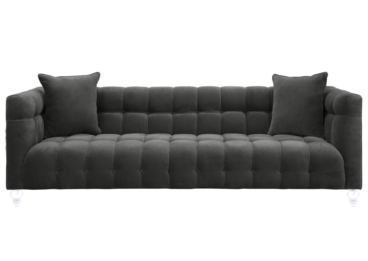 TOV-S100 Bea Grey Velvet Sofa