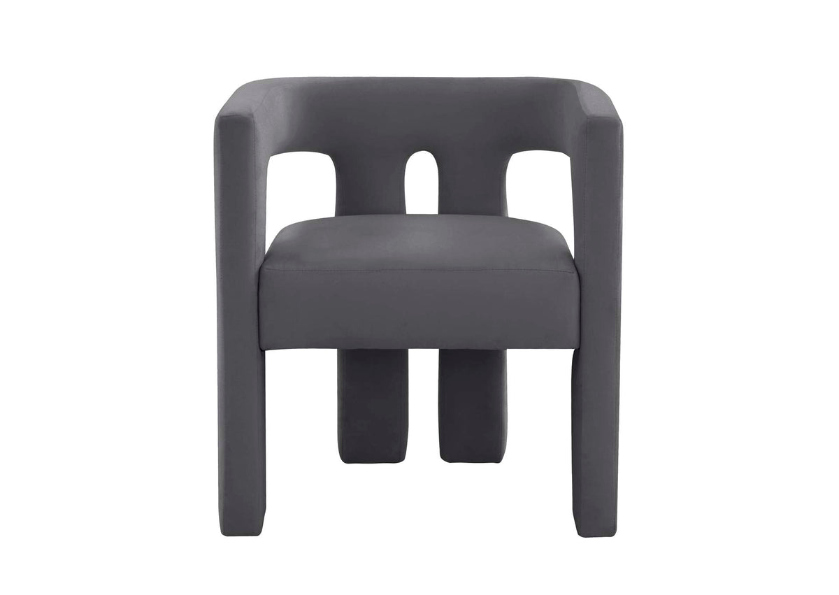 TOV-S44199 Sloane Dark Grey Velvet Chair