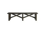 ED-SKBN Sunset Trading Trestle 72" Dining Bench | Distressed Gray Wood