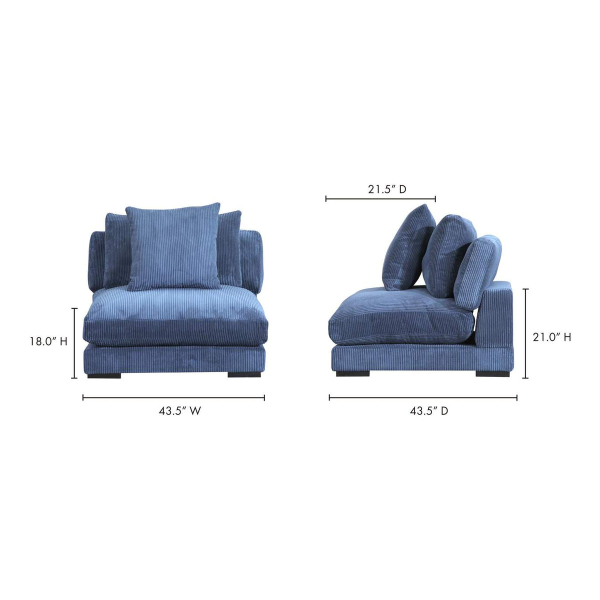 UB-1008-46 Tumble Slipper Chair Navy