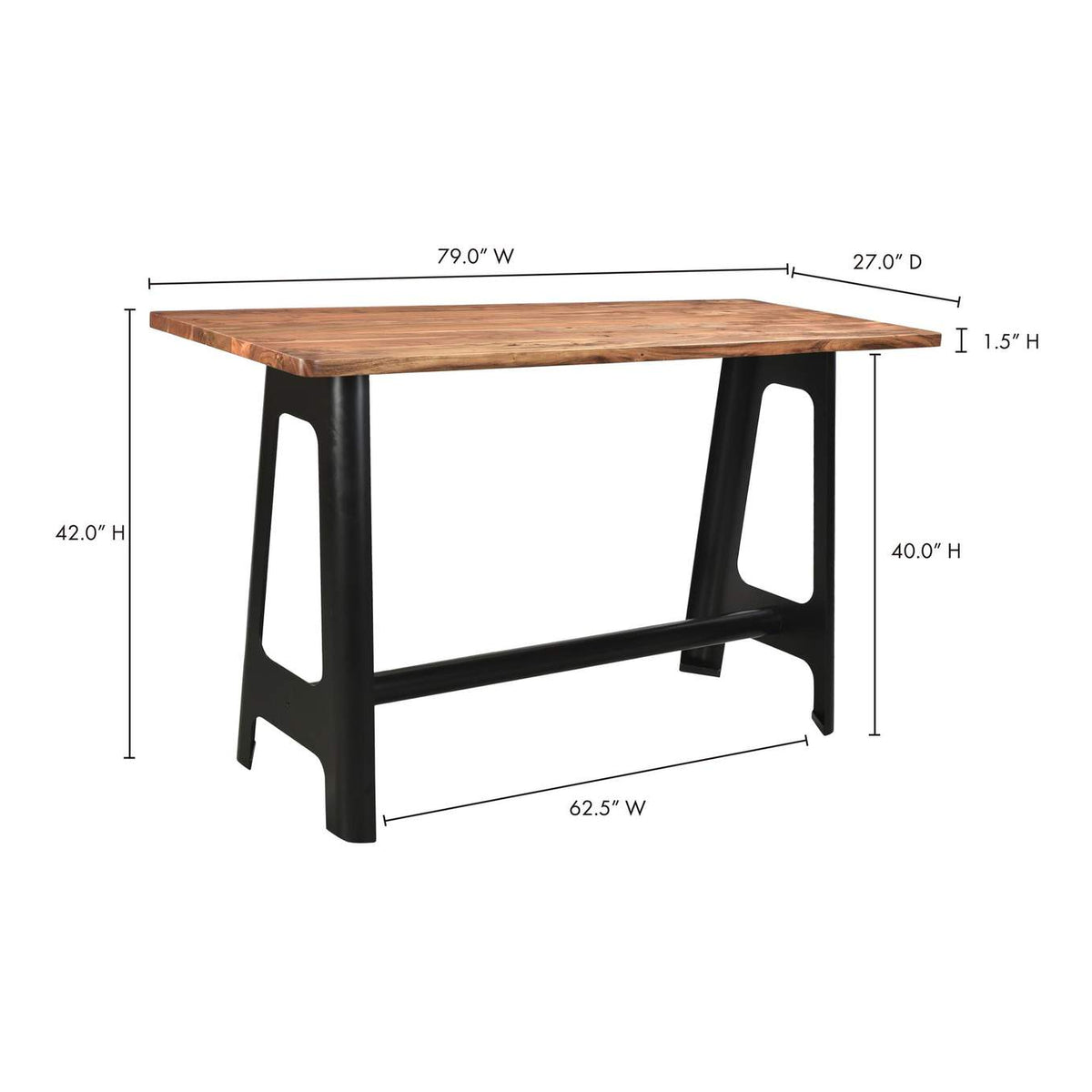 UH-1016-24-0 Craftsman Bar Table