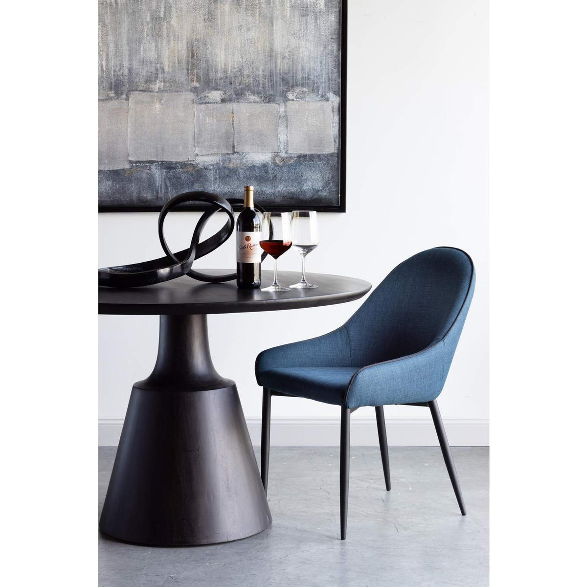 UU-1001-26 Lapis Dining Chair Dark Blue - Set Of Two